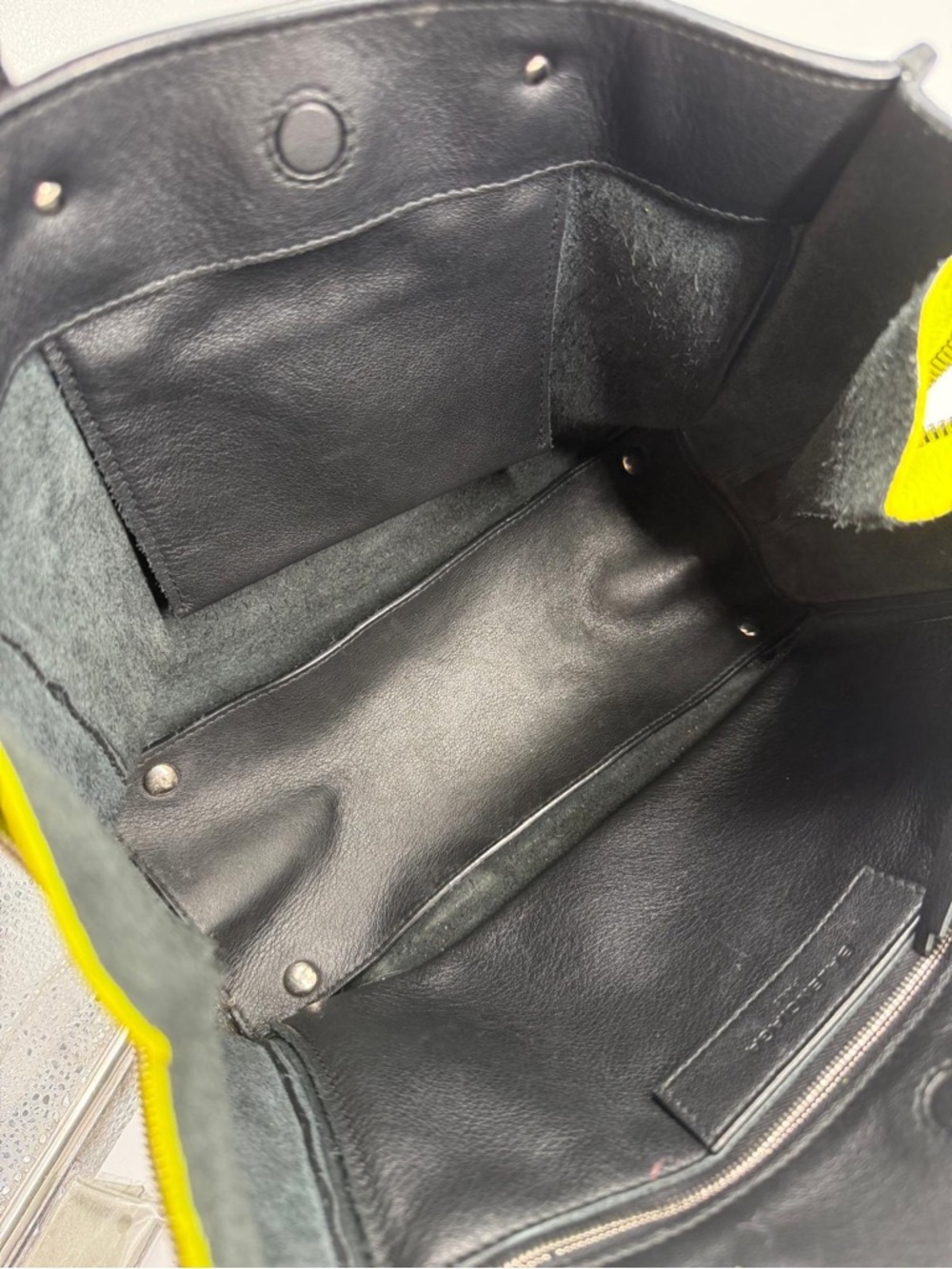 Balenciaga Mini Papier A4 Two Tone Black Leather Shoulder Bag - Picture 10 of 11